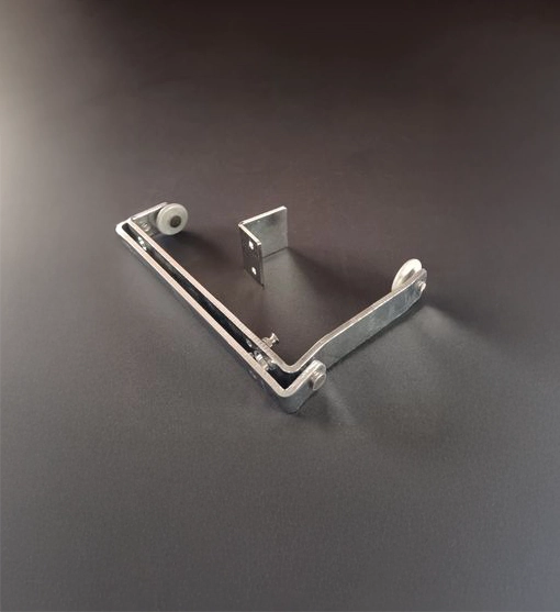 Sélecteur à  bras à roulettes, bras de 150mm, acier zingué