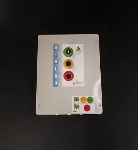 [COFEF2M] Coffret de contrôle pour rideau 2 moteurs / 2 toiles