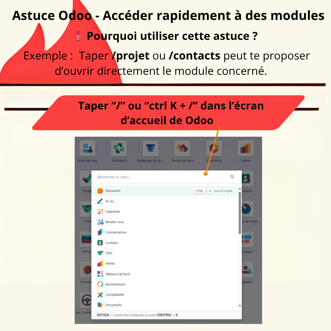 Memo Card - 1 - Naviguer instantanément vers un module
